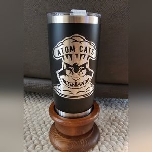 Black Fallout Atom Cats tumbler